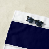 Serviette De Plage Mariage Naudique Fleur Anchor Navy Blanc Groom (En situation)