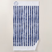 Serviette De Plage Mariage nautique côtier (Devant)