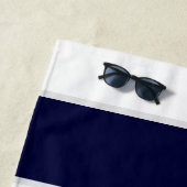 Serviette De Plage Mariage nautique floral ancre rose marinier (En situation)