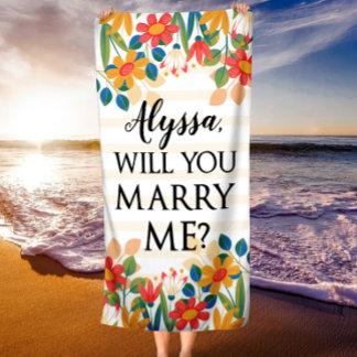 Serviette De Plage Mariage personnalisé Proposition Plage Serviette