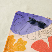 Serviette De Plage Mariage sur mesure Tropical Hawaiian (En situation)