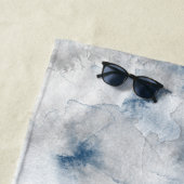 Serviette De Plage Marié, M. et Mme Blue et Grey Aquarelle (En situation)