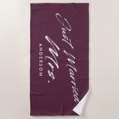 Serviette De Plage Marié, Mme. | Bride Beach Towne personnalisée (Devant)