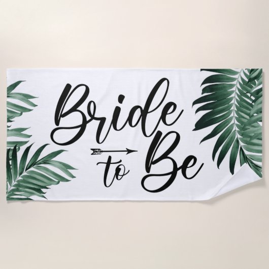 Serviette De Plage mariée à être, bachelorette, plage personnalisée  (Devant)