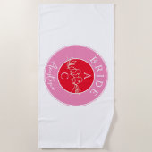 Serviette De Plage Mariée de la fête de bachelorette (Devant)