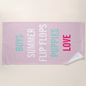 Serviette De Plage Mariée femme de ménage rose été Lovin Sprinkle Par (Devant)