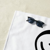 Serviette De Plage Mariée Lettering Hearts (En situation)