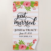 Serviette De Plage Mariés, Cadeau de Mariage (Devant)