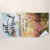 Serviette De Plage Mariés, Cadeaux de Mariée, Cadeaux de Fiançailles (Devant)