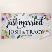 Serviette De Plage Mariés et jeunes mariés, tout juste mariés (Devant)