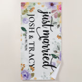 Serviette De Plage Mariés et jeunes mariés, tout juste mariés (Devant)