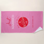 Serviette De Plage Mariés Personnalisé Mariage (Devant)