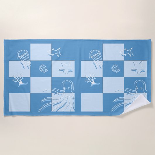 Serviette De Plage Marine (Devant)