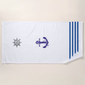 SERVIETTE DE PLAGE MARINE (Devant)