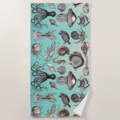 Serviette De Plage Marine (Devant)