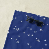 Serviette De Plage Marine bleu et blanc Twinké Little Stars (En situation)