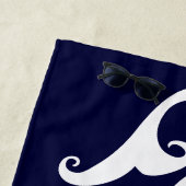 Serviette De Plage Marine côtière marine de sirène marine bleu blanc (En situation)