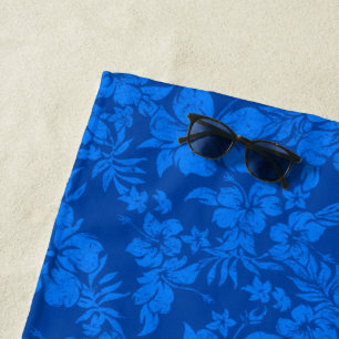 Serviette De Plage Marine florale hawaïenne affligée par Pareau de