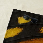 Serviette De Plage Mariposa Orange & Yellow Monarch Butterfly Wing (En situation)