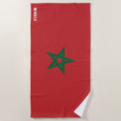Serviette De Plage Maroc Drapeau splendide patriotique (Devant)