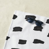Serviette De Plage Marque libre blanc cassé (En situation)