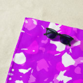 Serviette De Plage Marques symétriques rose et blanc Yoga Mat (En situation)