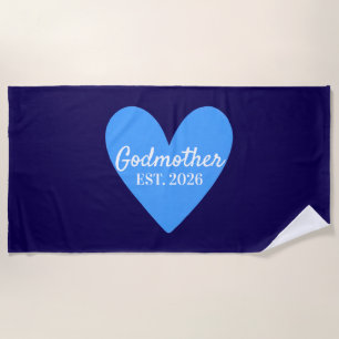 Serviette De Plage Marraine de cœur, Cadeau de marraine personnalisé,