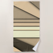 Serviette De Plage Marron monochrome moderne (Devant)