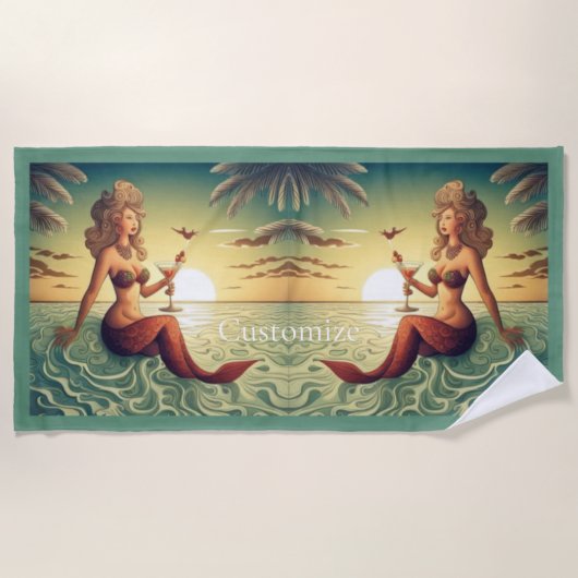Serviette De Plage Martini Classy Mermaid Thunder_Cove (Devant)