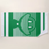 Serviette De Plage MARVIN L'Icône rayée MARTIAN™ (Devant)