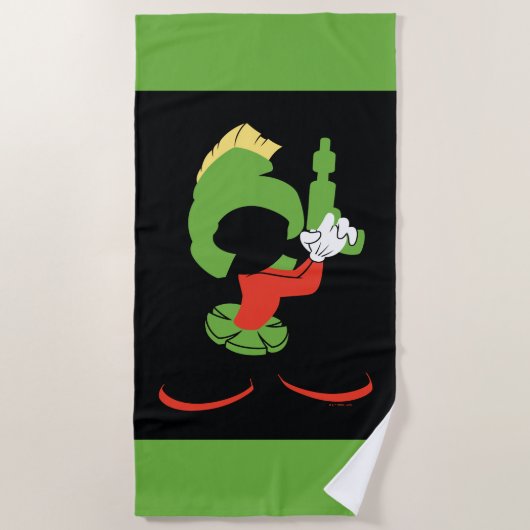 Serviette De Plage MARVIN MARTIAN™ Silhouette avec Raygun (Devant)