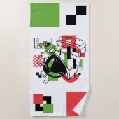 Serviette De Plage MARVIN THE MARTIAN™ Glitch (Devant)