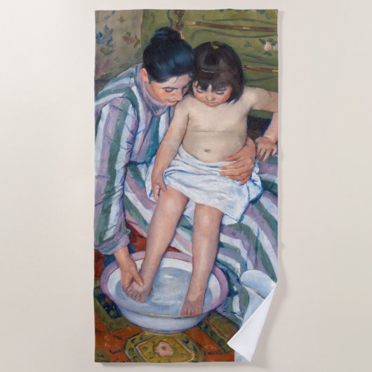 Serviette De Plage Mary Cassatt - Le bain de l'enfant / Le bain (Devant)