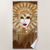 Serviette De Plage Mask de la Fête du Venice Carnival (Devant)