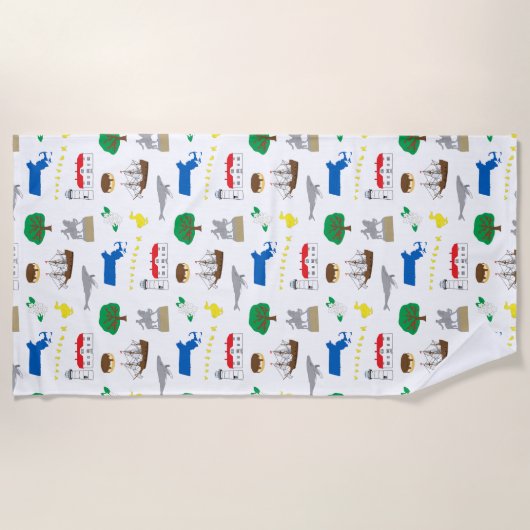 Serviette de plage Massachusetts (Devant)