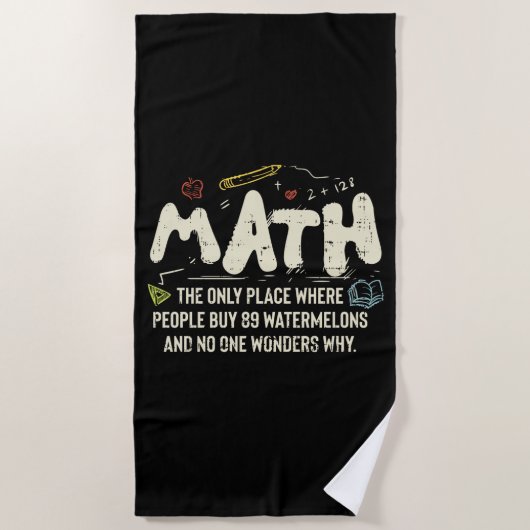Serviette De Plage Mathématiques Mathématiques Mathématiques Math Ens (Devant)