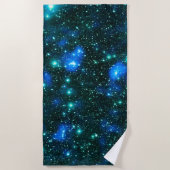Serviette De Plage Matière Sombre Bleu sarcelle (Devant)