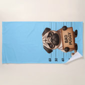 Serviette De Plage Mauvais Pug (Devant)