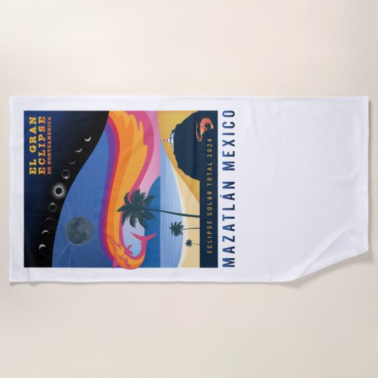 Serviette de plage Mazatlan Eclipse (Devant)