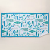 Serviette De Plage MCM Hawaiian Village - Blue (Devant)