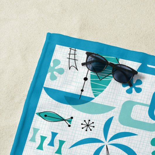 Serviette De Plage MCM Hawaiian Village - Blue (En situation)