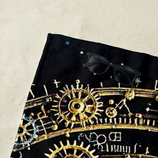 Serviette De Plage Mécanisme céleste Art cosmique (En situation)