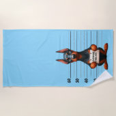 Serviette De Plage Méchante Doberman Pincher (Devant)