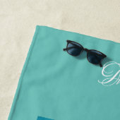 Serviette De Plage Méditation bleu clair (En situation)