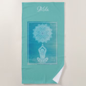 Serviette De Plage Méditation bleu clair (Devant)