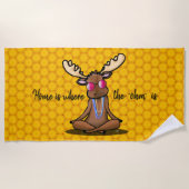 Serviette De Plage Méditer Moose Boho KiniArt (Devant)