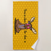 Serviette De Plage Méditer Moose Boho KiniArt (Devant)
