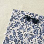 Serviette De Plage Mediterranean Sardine Chinoiserie Beach Towel | Bl (En situation)