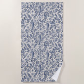Serviette De Plage Mediterranean Sardine Chinoiserie Beach Towel | Bl (Devant)