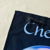 Serviette De Plage Méduse bleue modifiable (En situation)
